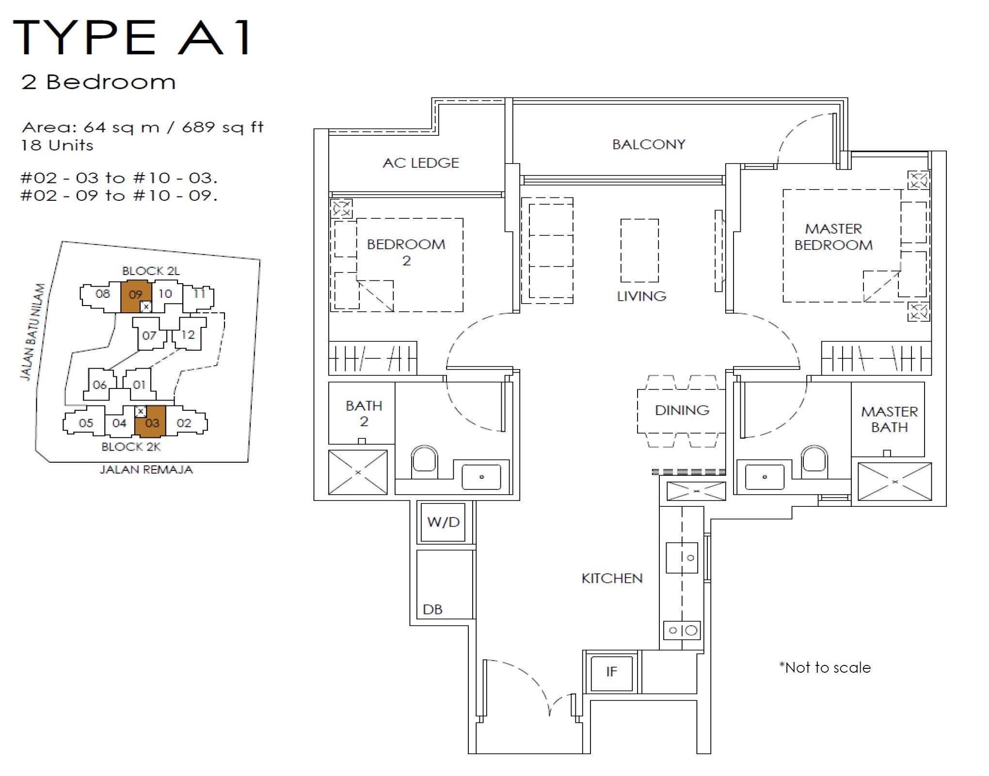 Mont Botanik Residence 1 Bedroom Floor Plan 1